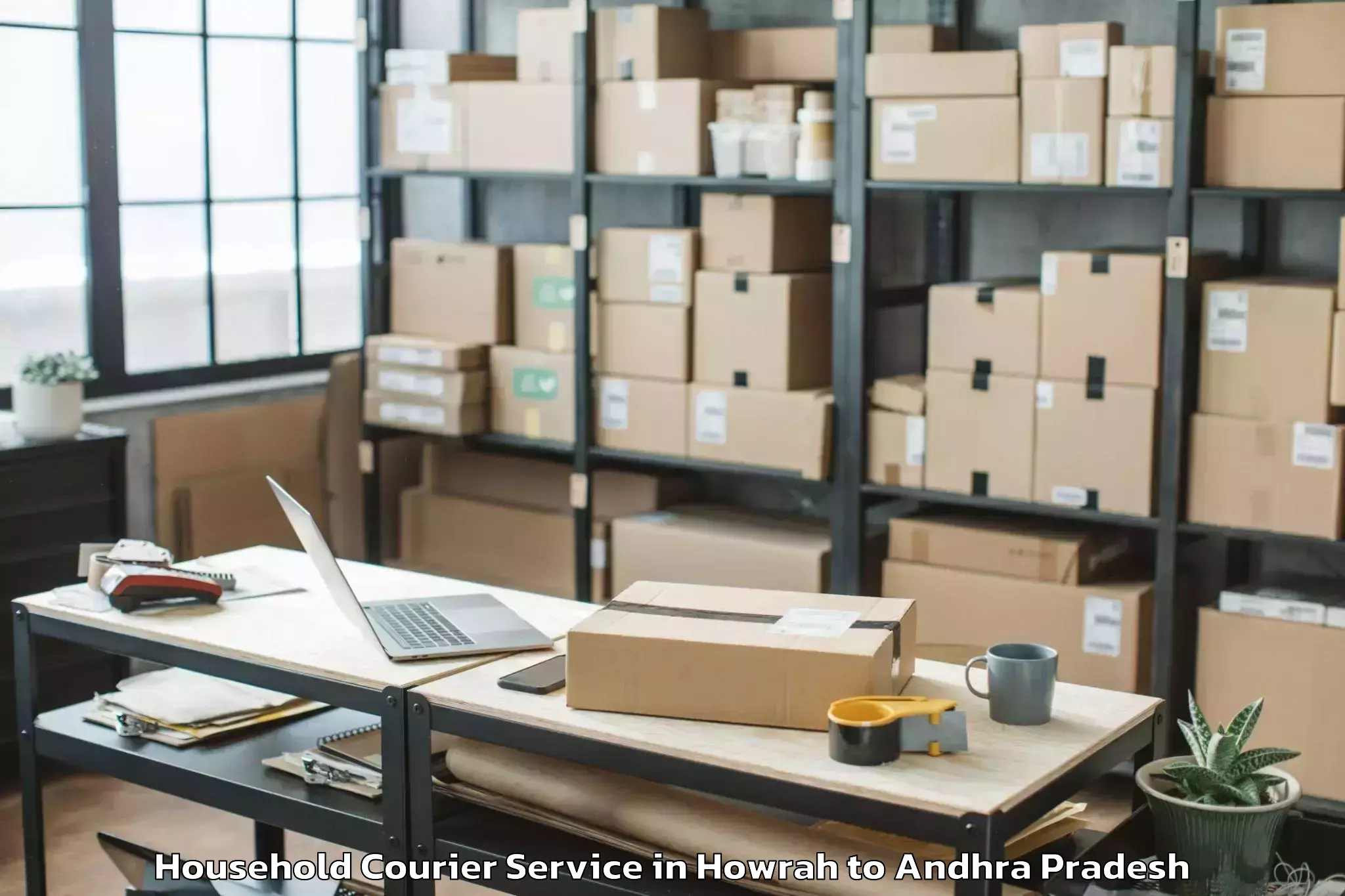 Reliable Howrah to Peddavadugur Household Courier